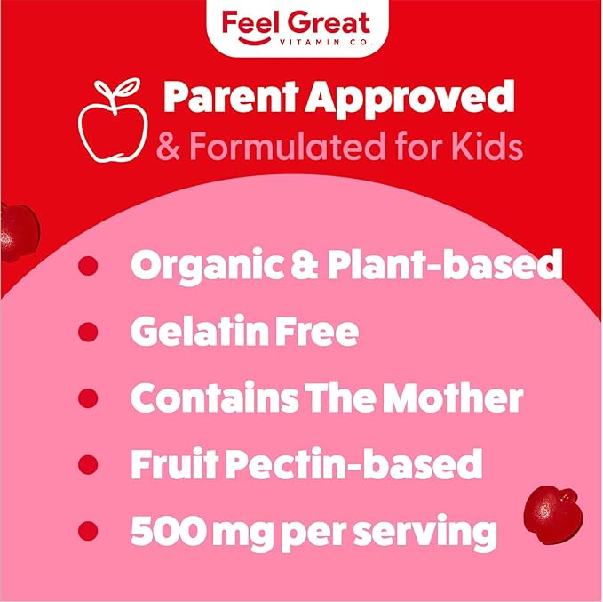Organic Kids Apple Cider Vinegar Gummies 60 Day