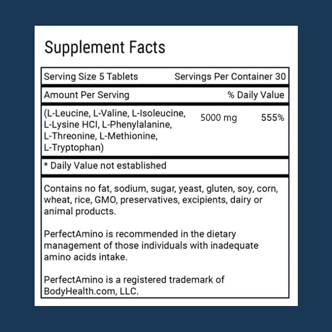 – Advanced Amino Formula Tablets, Amino Acid Supplement, Build Muscle, Post Workout Recovery, Energy, Stamina, Non-GMO, Gluten Free, Dairy Free, Vegan (150 Tablets)