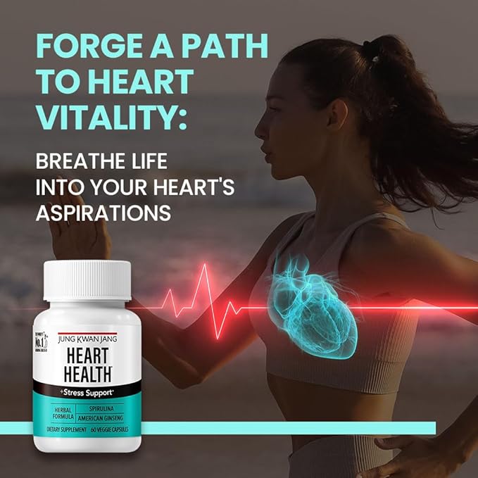 JungKwanJang Heart Health with Spirulina (1,000mg) (143mg) - 60 Herbal