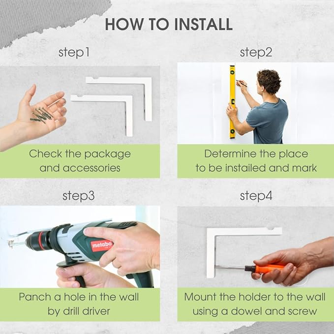 2-Piece Set of Plant Hooks for Wall 6 Inch - L-Shaped Mounted Wooden Plant Hook - Indoor and Outdoor Bracket Plant Hanger for Planters, Lanterns, Bird Feeders and Plant Basket (White)