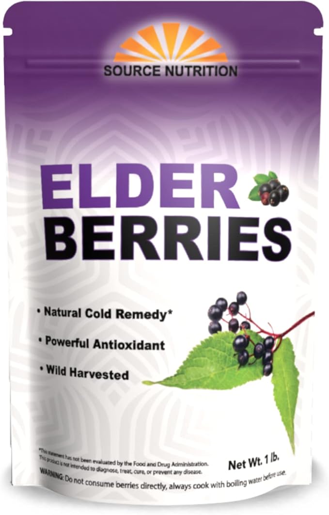 Dried Elderberries - 1 lb -