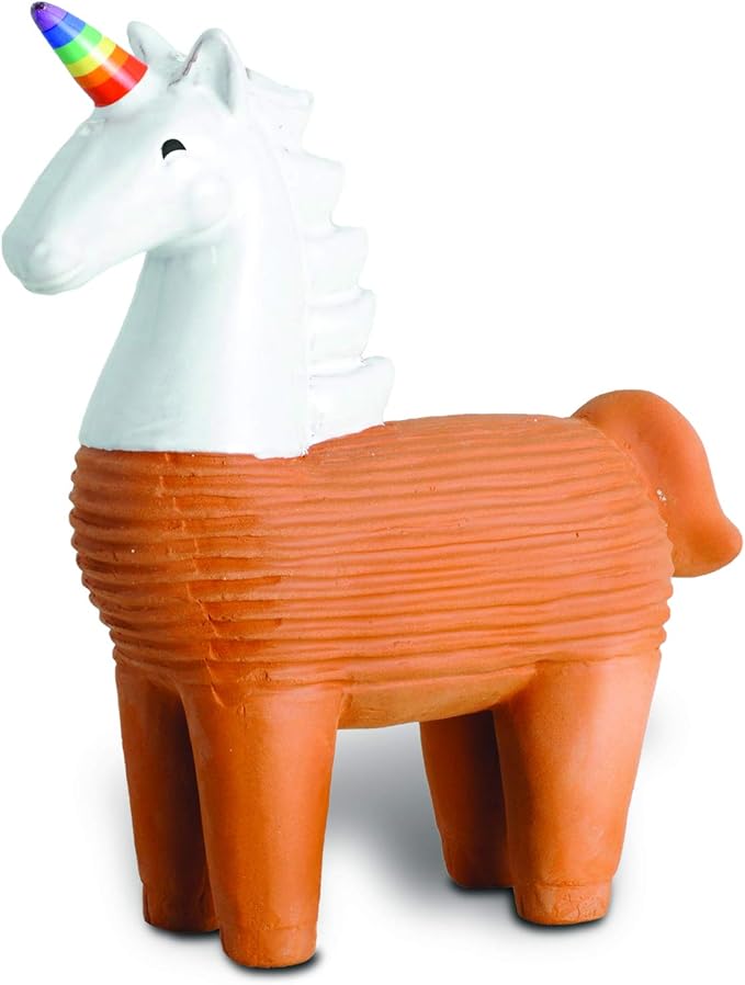 Chia Pet Unicorn with Seed Pack, Decorative Pottery Planter, Easy to Do and Fun to Grow, Novelty Gift, Perfect for Any Occasion