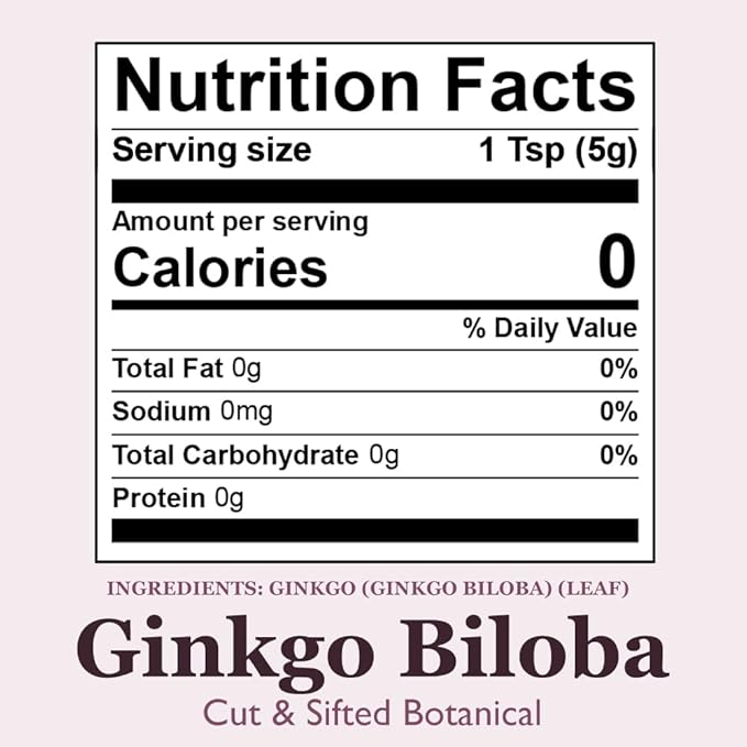 Organic Positively Botanicals Company, Ginkgo Biloba, 4 Ounce