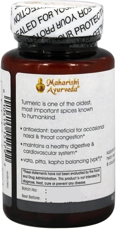 Maharishi Ayurveda - Turmeric Immunity Management (60 Herbal 600mg)