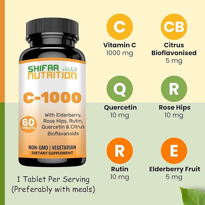 Halal Vitamin C-1000mg Tablets, 60 Days