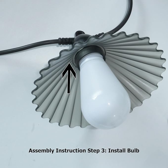 Outdoor LED String Lights 16.4 ft Waterproof Connectable Patio Lights with 10 Bulbs for Backyard Porch Garden Home Holiday Indoor Decoration (Warm White)