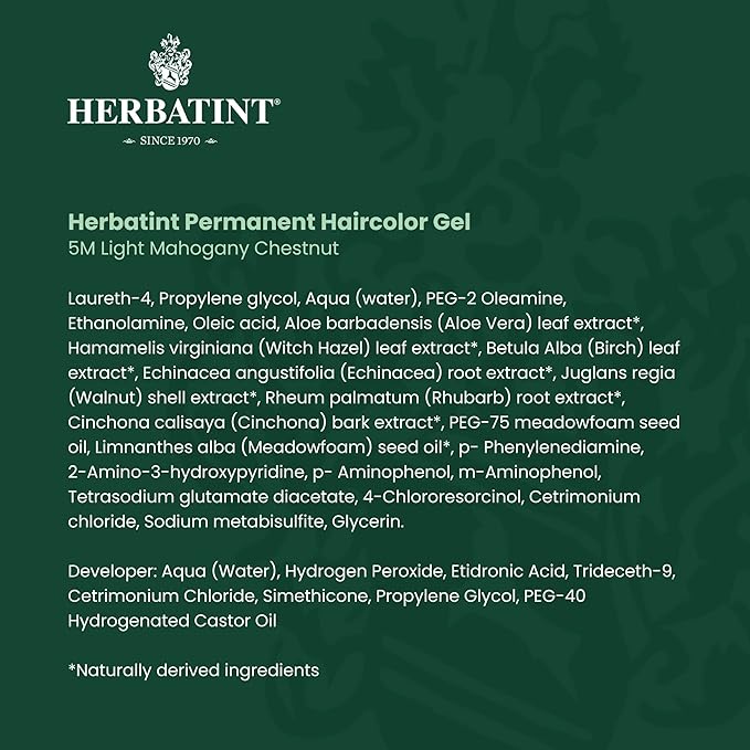 Herbatint, Hair Color Light Mahogany Chesnut 5M, 4 4 Fl