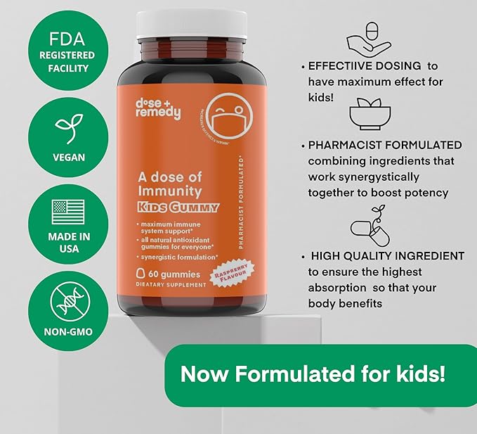 A Dose of Immunity Kids Quercetin 100mg Quercetin 60 Gummy 1)