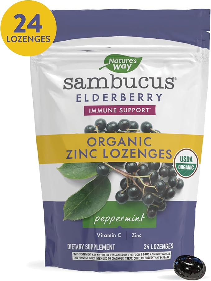 Nature’s Way Sambucus Zinc Lozenges 24 Lozenges