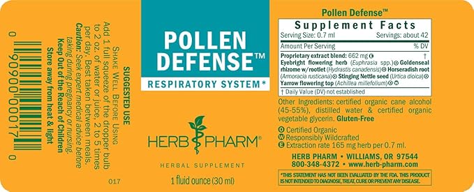 Herb Pharm Pollen Defense Liquid Herbal 1 Ounce (FEYE01)
