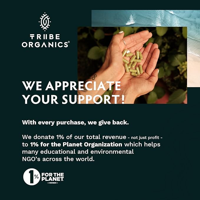 TRIBE ORGANICS Organic Shatavari Herbal Supplement 120 Vegan