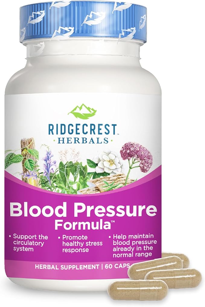 RidgeCrest Herbals Blood Pressure Herbal Formula, 12 Herbs, (60 Count 1))