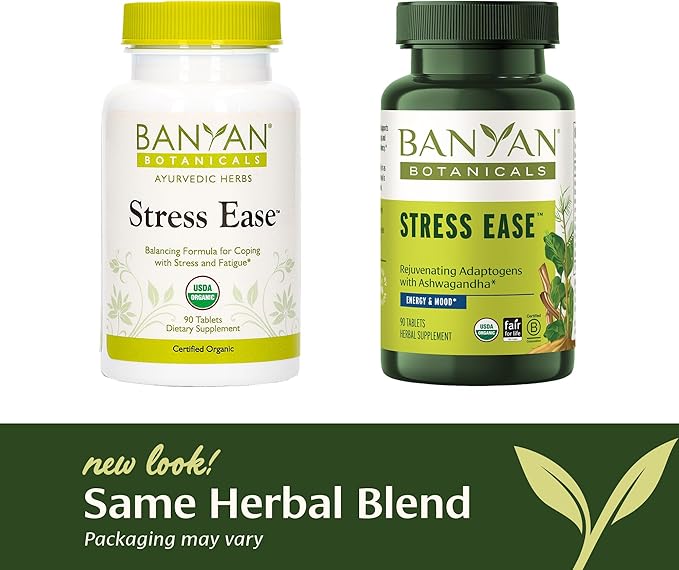Banyan Botanicals Stress Ease – Organic 90 Tablets