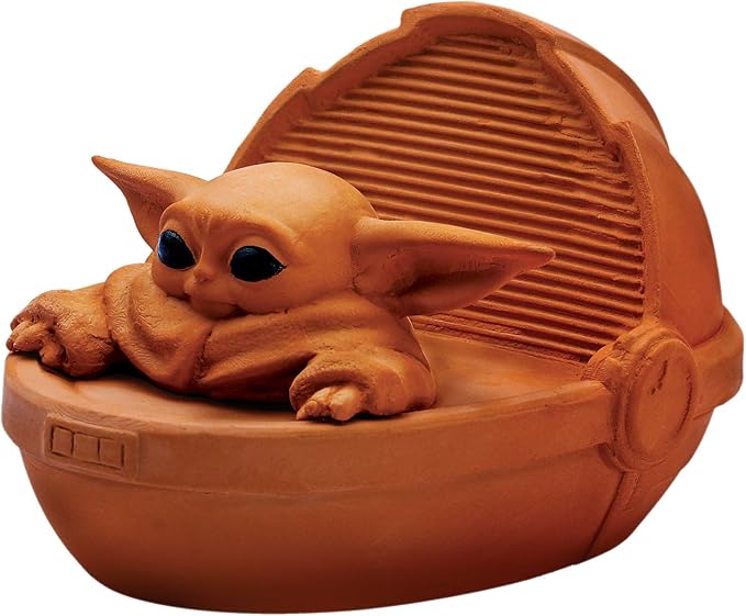 Chia Pet Star Wars Mandalorian - the Child - Black Box with Seed Pack, Decorative Pottery Planter, Easy to Do and Fun to Grow, Novelty Gift, Perfect for Any Occasion