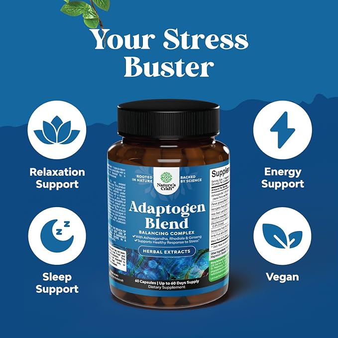 Herbal Adaptogen Mood Support Supplement 60ct