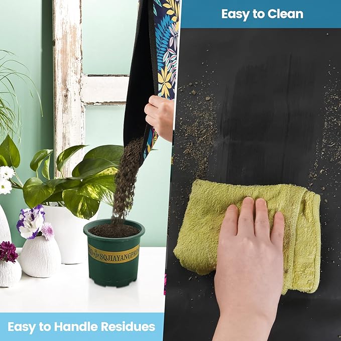Waterproof Potting Mat for Indoor Plant Transplanting and Dirt Control, Gardenig Gifts for Women, Repotting Mat Succulent Gardening Mat 29.5"x29.5"