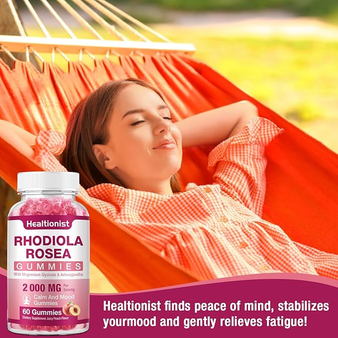 1 Pack Sugar-Free Rhodiola Rosea Gummies 60 Vegan