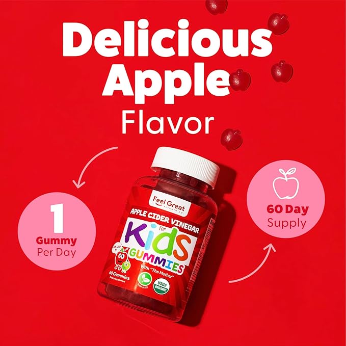 Organic Kids Apple Cider Vinegar Gummies 60 Day