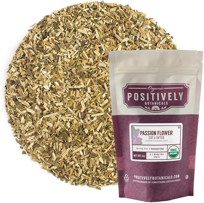 Organic Positively Botanicals Company, Passion Flower, 4 Ounce