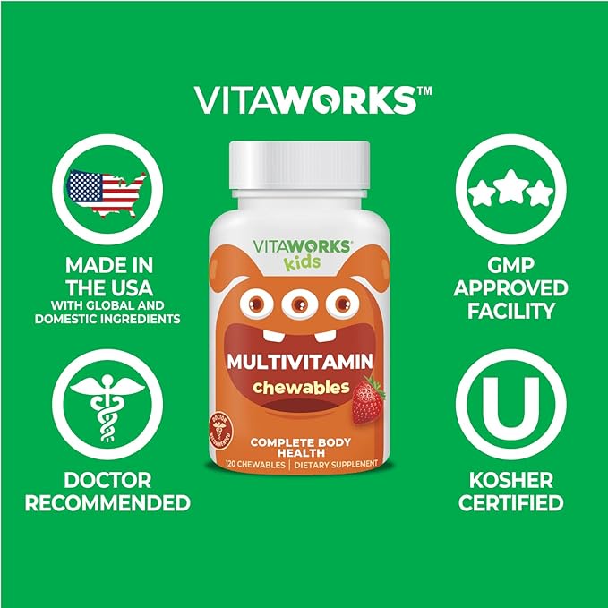 Kids Multivitamin with Iron & Minerals 120 Chewables",