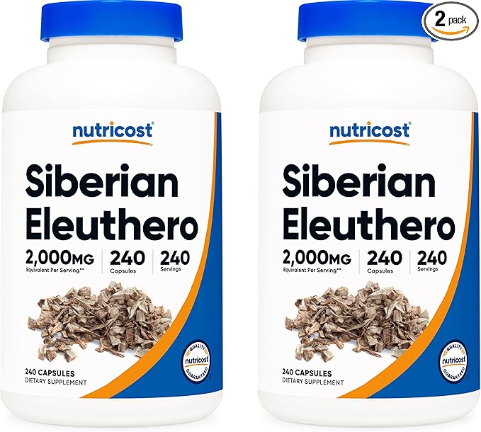 Nutricost Siberian Eleuthero 500mg, 240 Capsules (2 Bottles)