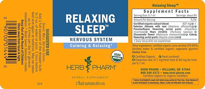 Herb Pharm Relaxing Sleep Herbal Formula 2 Oz