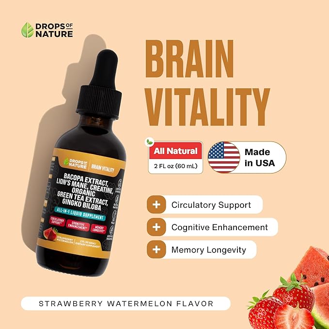Creatine & Bacopa Liquid Drops 60mL)
