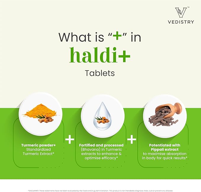 Haldi+ Tablets 850 mg with Turmeric, 95% standardized 60 Tablets 1