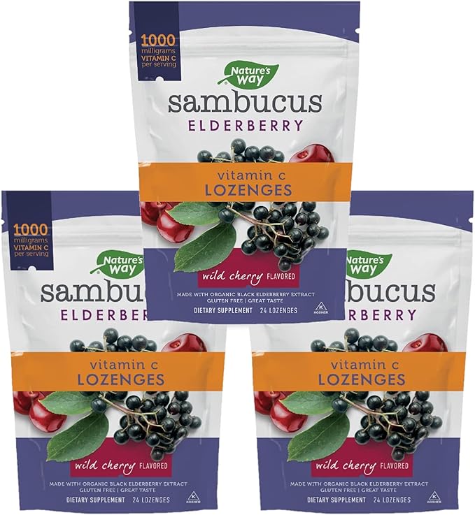 Nature’s Way Sambucus Elderberry Lozenges, 1000 24 Count