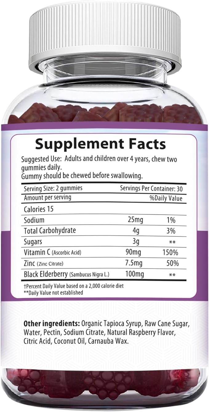 Herbion Naturals Elderberry Gummies with Vitamin 60 Count