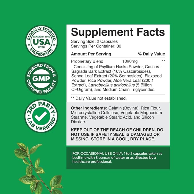 Herbal Laxative Capsules with Probiotics –