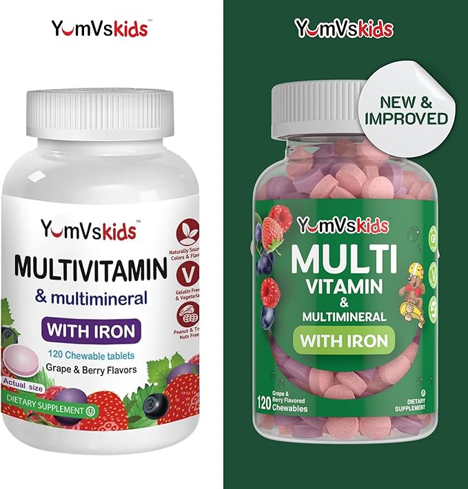 YumVs Complete Kids Multivitamin with Iron 2 Year (120 Tablets)