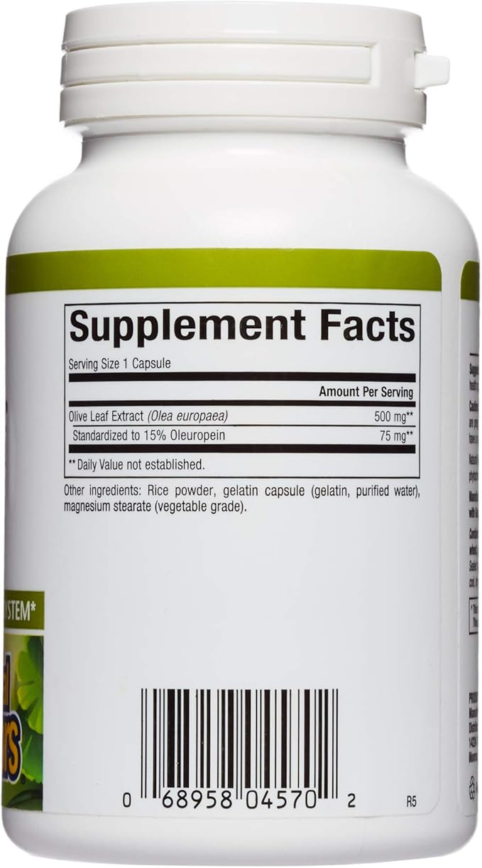HerbalFactors by Natural Factors, Olive Leaf 500 mg, 90 Capsules