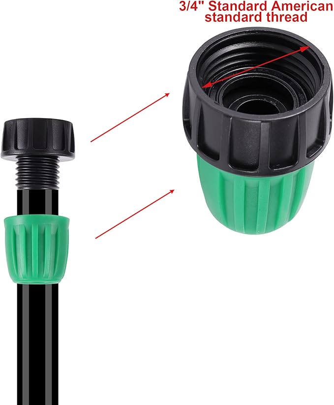 1/2” PVC Garden Irrigation Tubing Hose 52FT(16M),(OD:16mm,ID:12mm) with Lock Connector for Drip Irrigation System