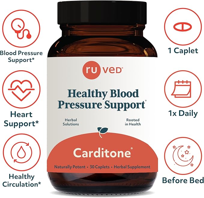 ruved Carditone, Doctor-Formulated, All-Natural Ayurvedic Herbal 30 Years, 30 Vegetarian