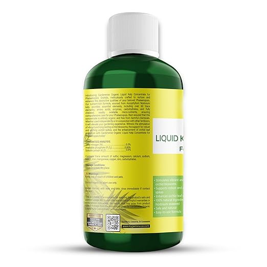 Organic Premium Kelp Seaweed Concentrate: Fertilizer for Orchid Plants; Indoor Orchid Fertilizer - Orchid Food - Orchid Plant Food (32 OZ)