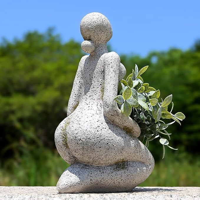 Large Planters for Outdoor Indoor Plants Head Face Planter Pot Unique Succulent Planters Flower Vase with Drainage Hole New Life