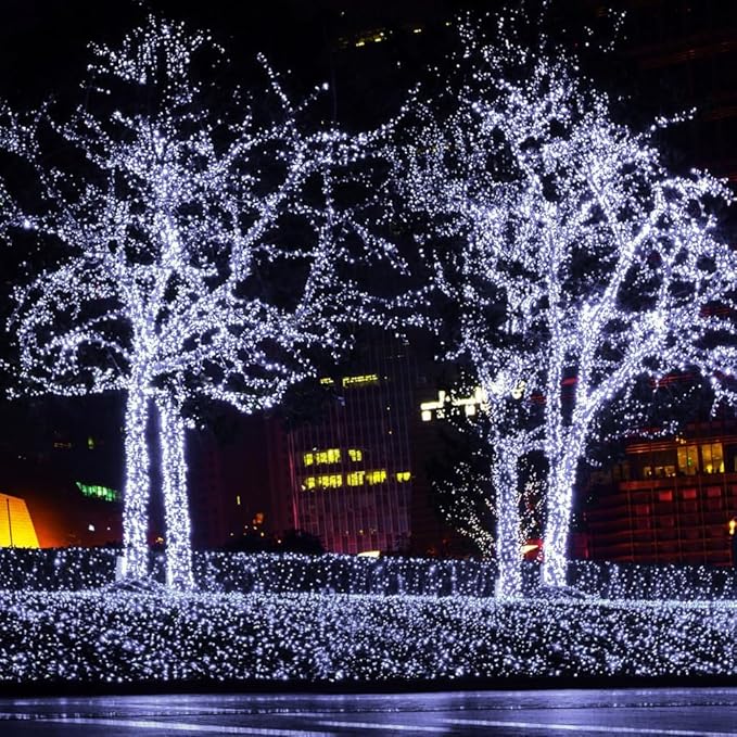 Fairy Lights Plug in,328FT 1000 LEDs Waterproof Led String Lights,Twinkle Light with 8 Modes Remote for Outdoor Indoor Christmas Wedding Birthday Garden Party Decorations,Cool White