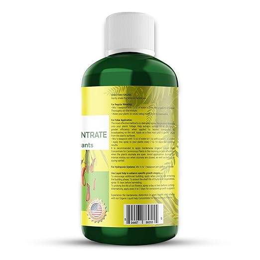 Organic Premium Kelp Seaweed Fertilizer: Indoor Plant Fertilizer & Carnivorous Plant Food for Venus Flytraps, Sundews, Drosera Capensis,Pitcher Plants,Butterworts & Other (32 OZ)