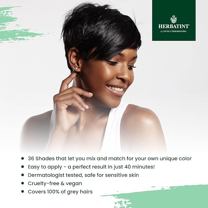 Herbatint Permanent Haircolor Gel, 2N Brown, 100% Grey 4.56 oz (3 Pack)