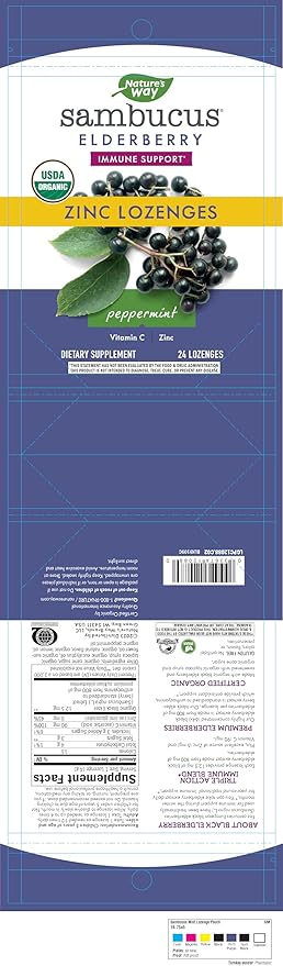 Nature’s Way Sambucus Zinc Lozenges 24 Lozenges