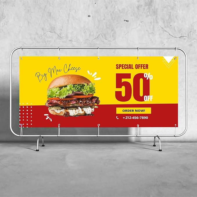 Personalized Passion Vinyl Banner 2' x 2' - Customized Banner for Business, Graduation, Birthday Parties - Indoor/Outdoor Use - Full Color 13oz Vinyl Custom Signs with HD Printed Text, Photos