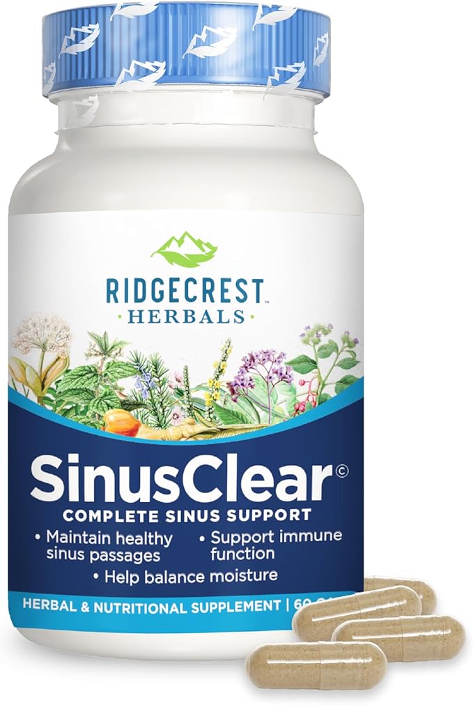 RidgeCrest Herbals SinusClear, Complete Formula (60 Veg 30 Serv)