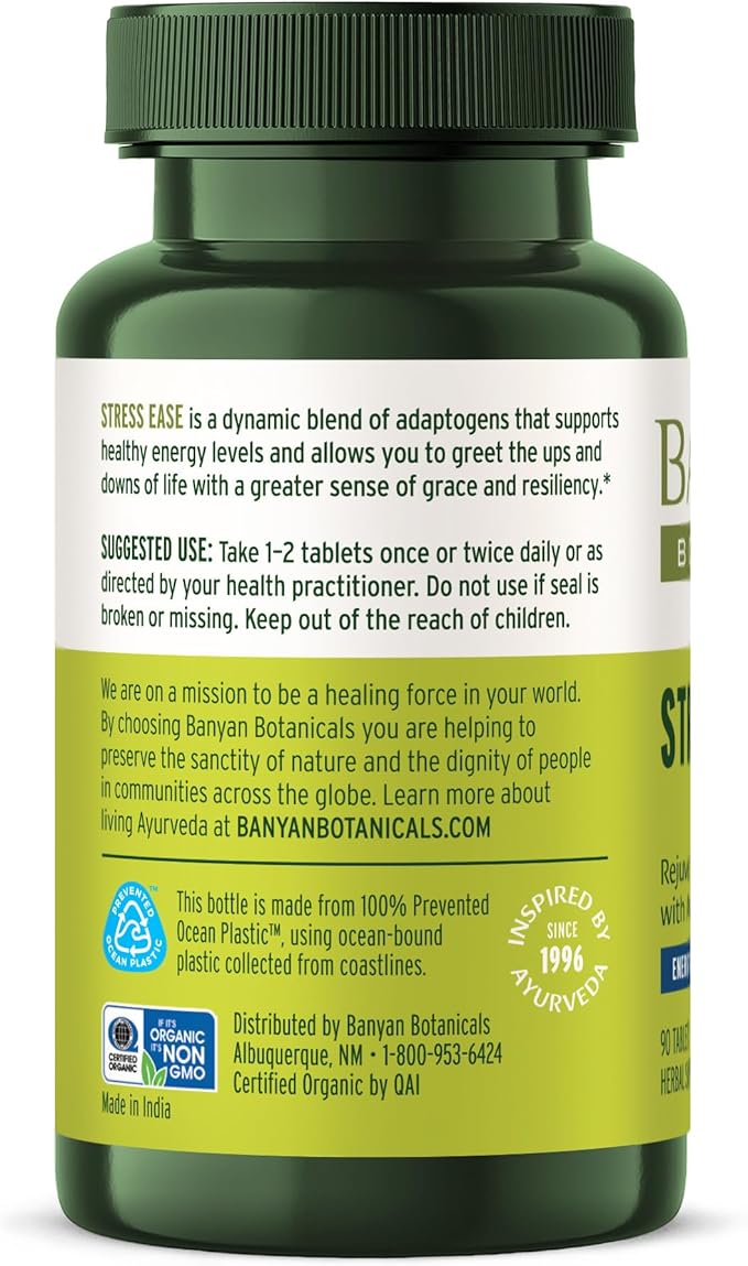 Banyan Botanicals Stress Ease – Organic 90 Tablets