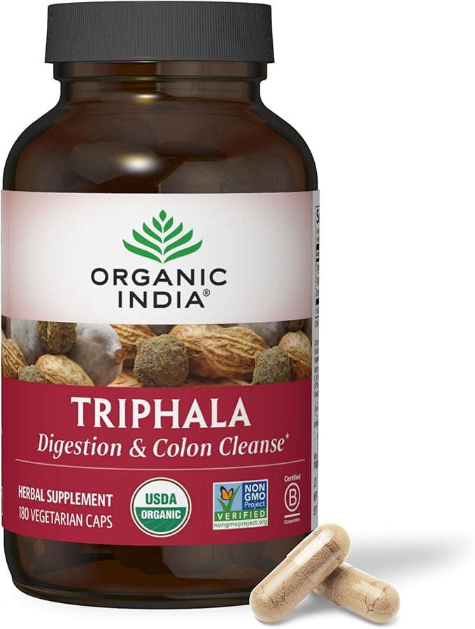 Organic India Triphala Capsules Organic 180 Capsules