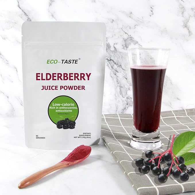ECO-TASTE Elderberry Juice Powder, Supports Healthy 170g