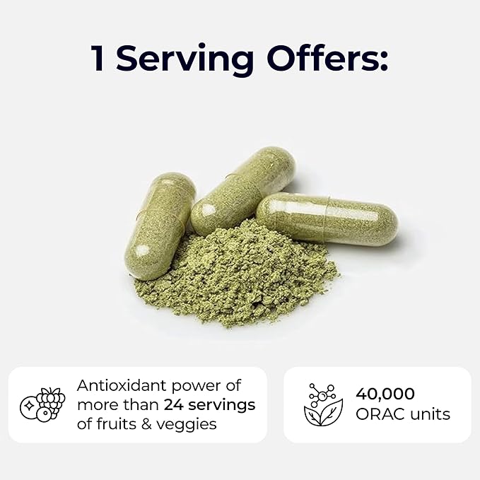 Paradise ORAC Energy Greens Powder Extract, 120 Capsules