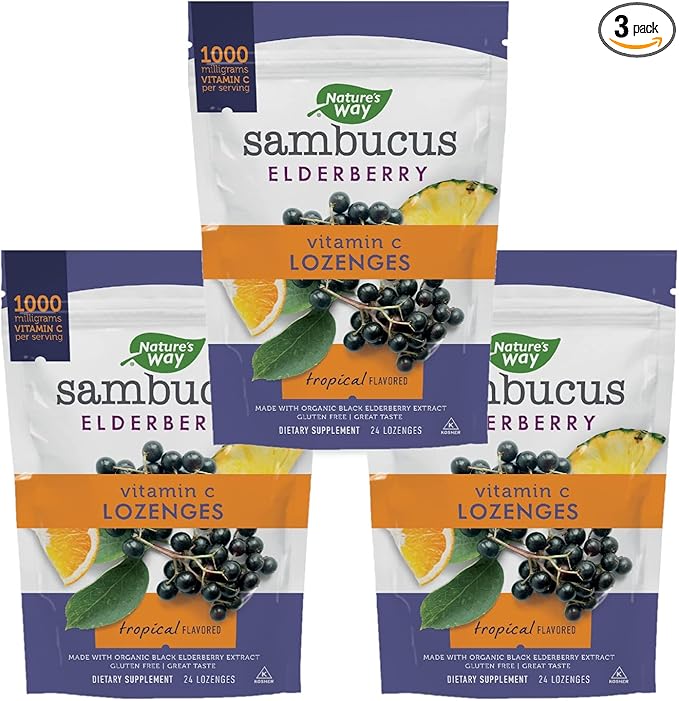 Nature’s Way Sambucus Elderberry Lozenges, 1000 24 Count