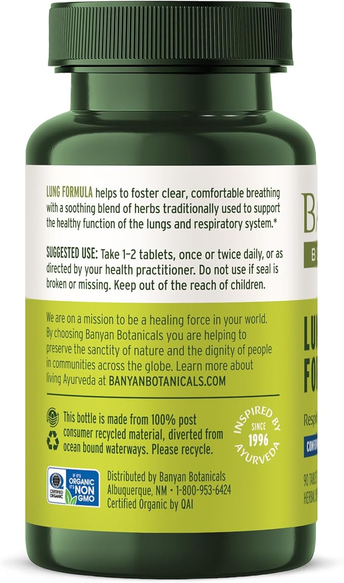 Banyan Botanicals Lung Formula – Organic 90 Tablets