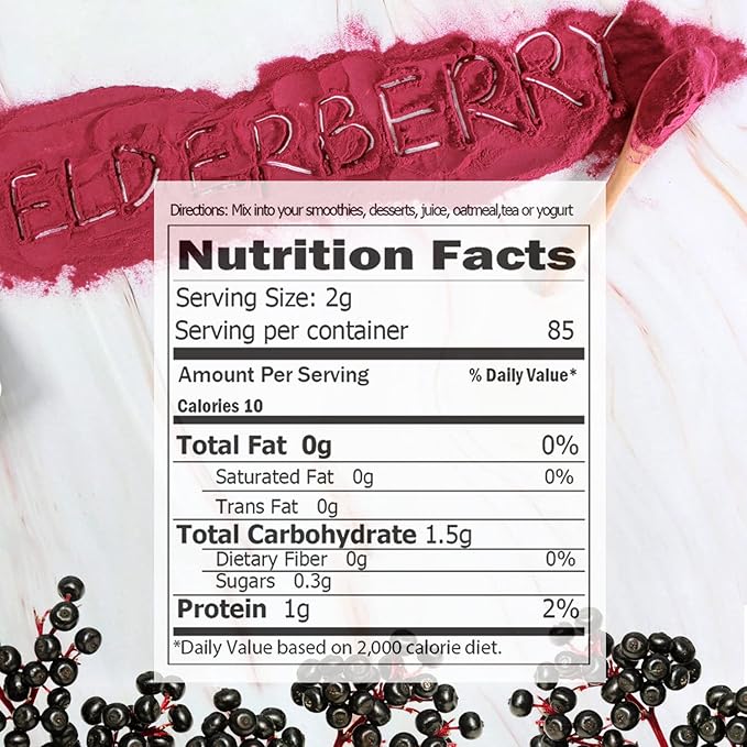 ECO-TASTE Elderberry Juice Powder, Supports Healthy 170g